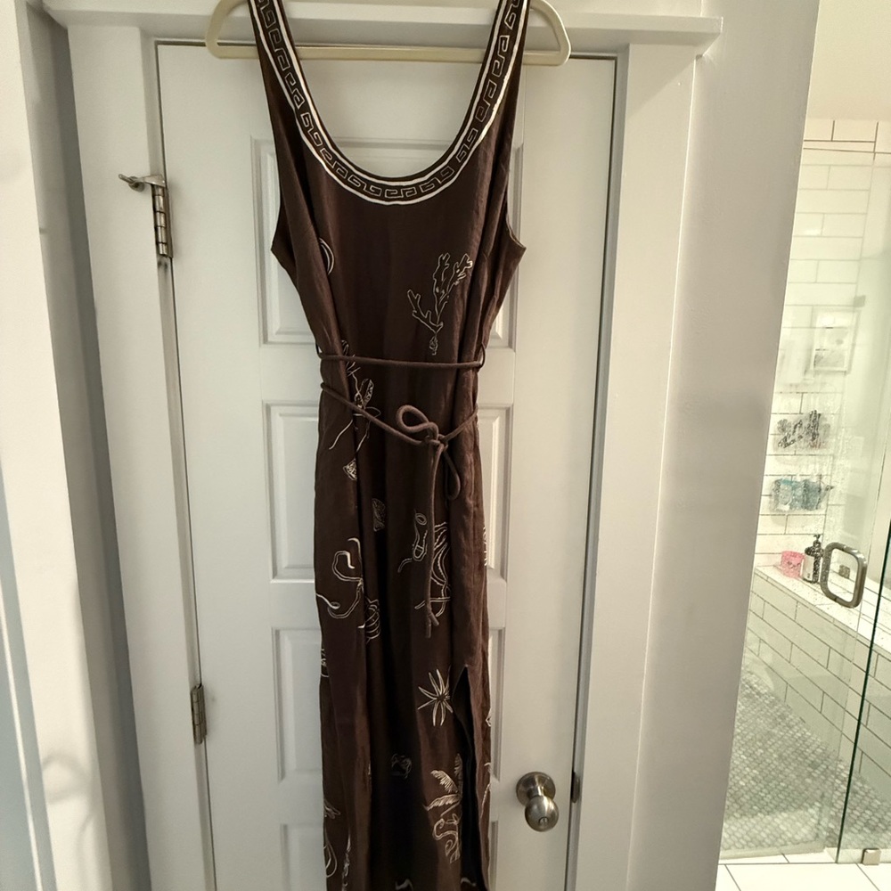 Alemais Brown Patterned Maxi Dress